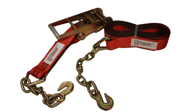 3” X 30’ Ratchet Strap with Chain End (VTI)