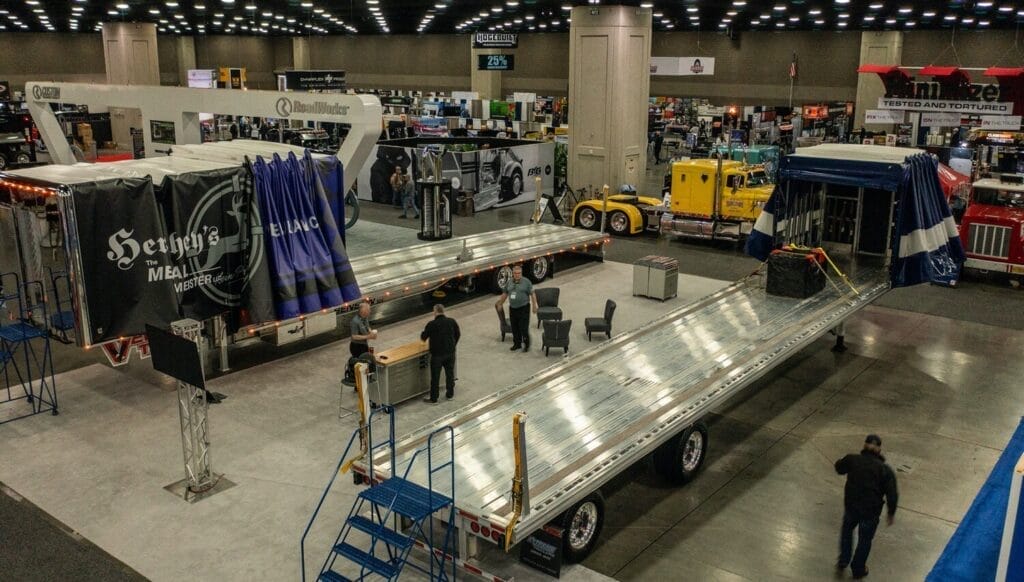 What is a Rolling Tarp examples from a trade show 1