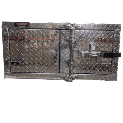 18"x 18"x 36 » Verduyn Checker Boîte de rangement plaquée Portes