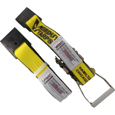 CERA2FVTI Y 2 in flat hook end ratchet strap top VTI Yellow