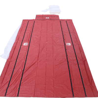 ENSEMBLE DE 2 BÂCHES EN ACIER ROBUSTE - 16′ X 27′ (4′ GOUTTES + FLETS)