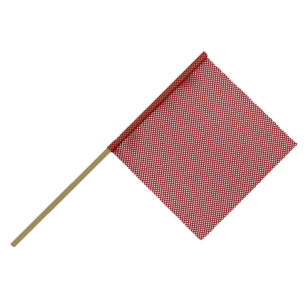 ACF10122 Drapeau d’avertissement de cheville en bois de trois quarts de pouce rouge 2 2