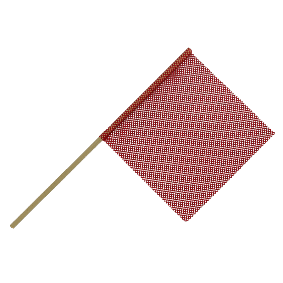 acf10122 three quarter inch wood dowel warning flag red 2 2