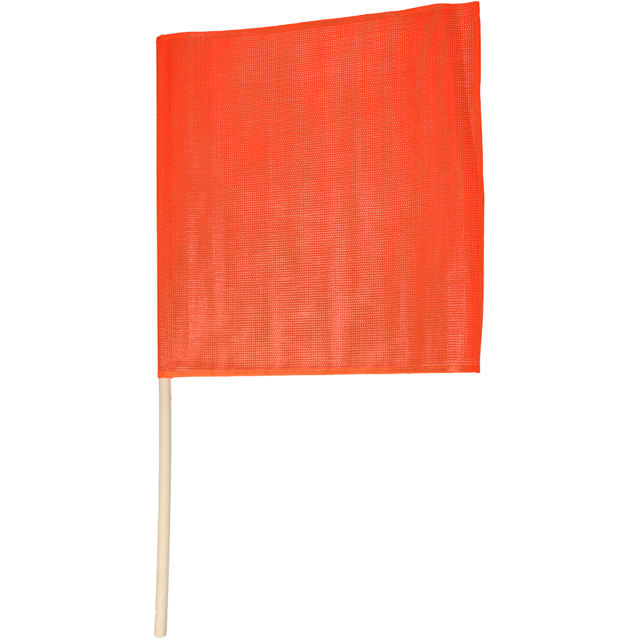 acfdlong orange flag with dowel 2