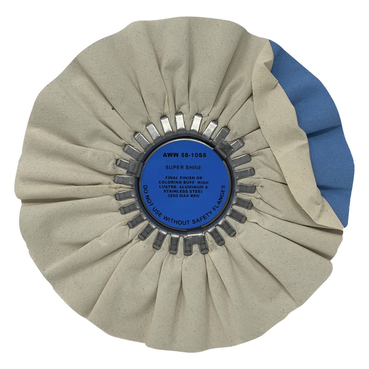 Zephyr 10" Airway Buffing Wheel White + Blue Super Shine (Final