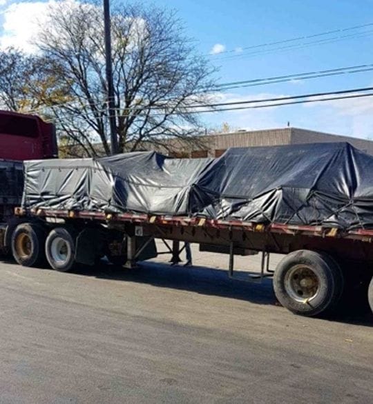 Ensemble de bâches en acier 2 pièces robustes - Chutes de 4 pi Ensemble de bâches en acier 2 pièces robustes - Chutes de 4 pi