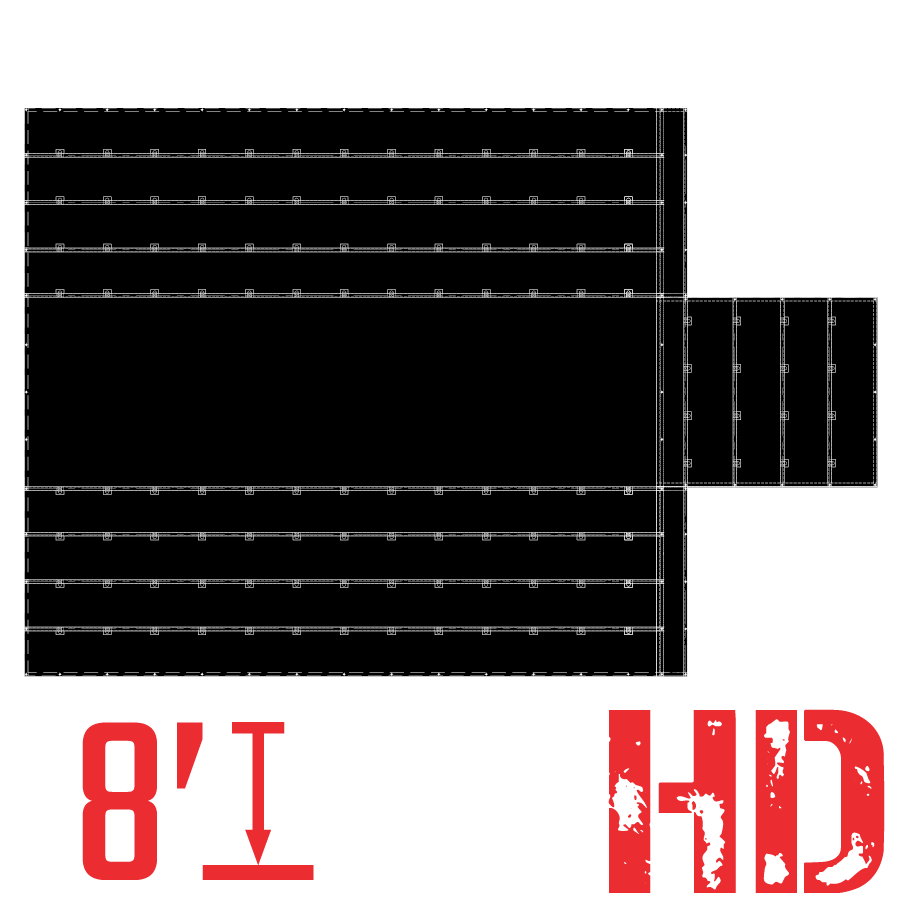 TALU2426FLBLK 24 27 Bâche à bois robuste avec rabat