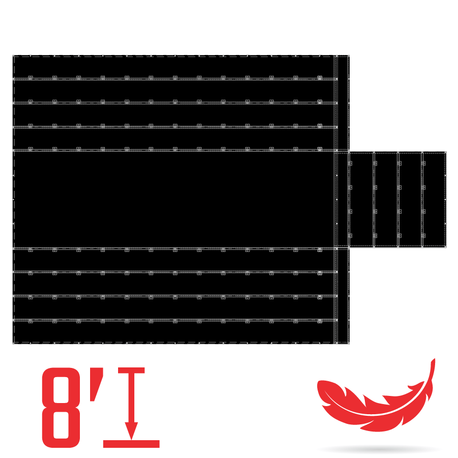TALU2427FLLW 24 27 Bâche en bois léger avec rabat