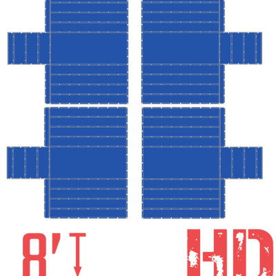Talu4P Ensemble de 4 bâches en bois d’œuvre robuste bleu