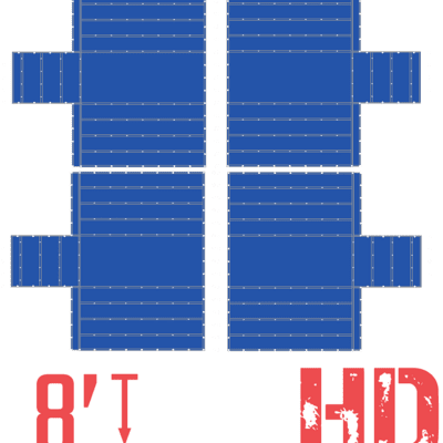 talu4p 4 piece heavy duty lumber tarp set blue