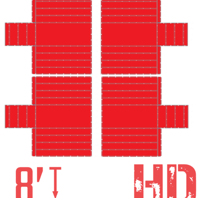 Talu4P Ensemble de 4 bâches en bois robuste rouge