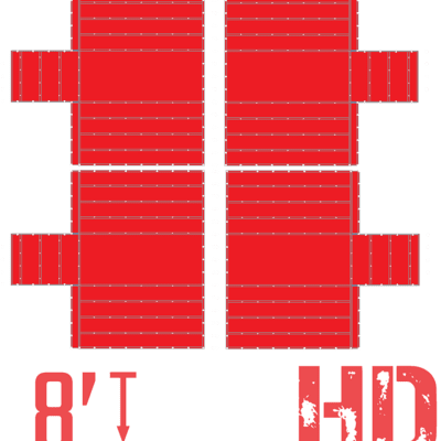 talu4p 4 piece heavy duty lumber tarp set red