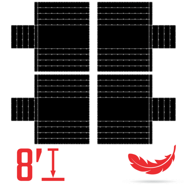 talu4plw 4 piece light weight lumber tarp set