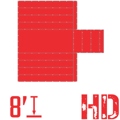 taluendblk 24 18 heavy duty lumber tarp with flap RED
