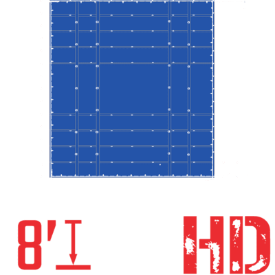 Talumidblk 24 21 Heavy Duty Bois Bâche Bleu