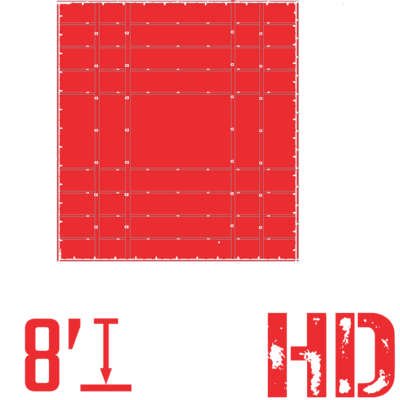 talumidblk 24 21 Bois d’œuvre robuste Bâche rouge