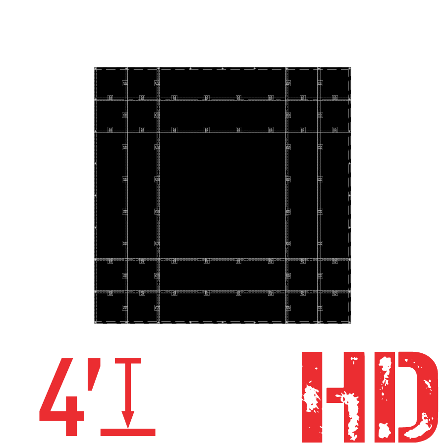 TAST1616BLK 16 16 Bâche en acier