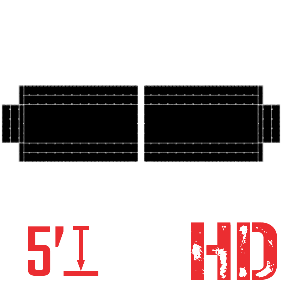 TAST2P5 Ensemble de 2 bâches en acier robuste 5 pieds