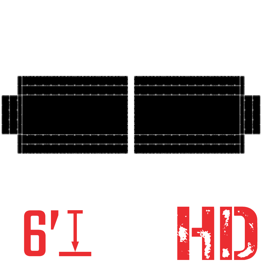 TAST2P6 Ensemble de 2 bâches en acier robuste 6 pieds