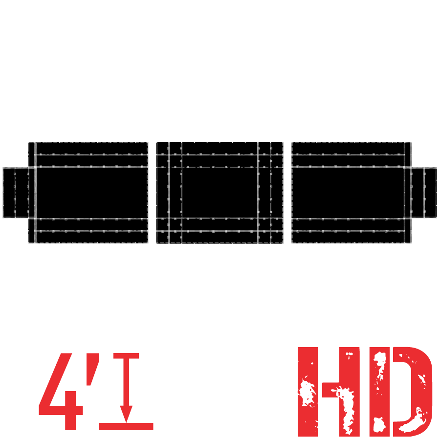 Tast3p Ensemble de 3 bâches en acier robuste