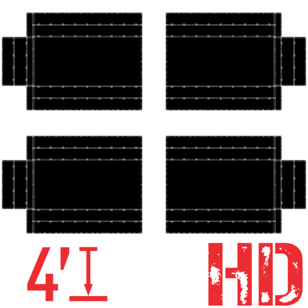 tast4p 4 piece heavy duty steel tarp set