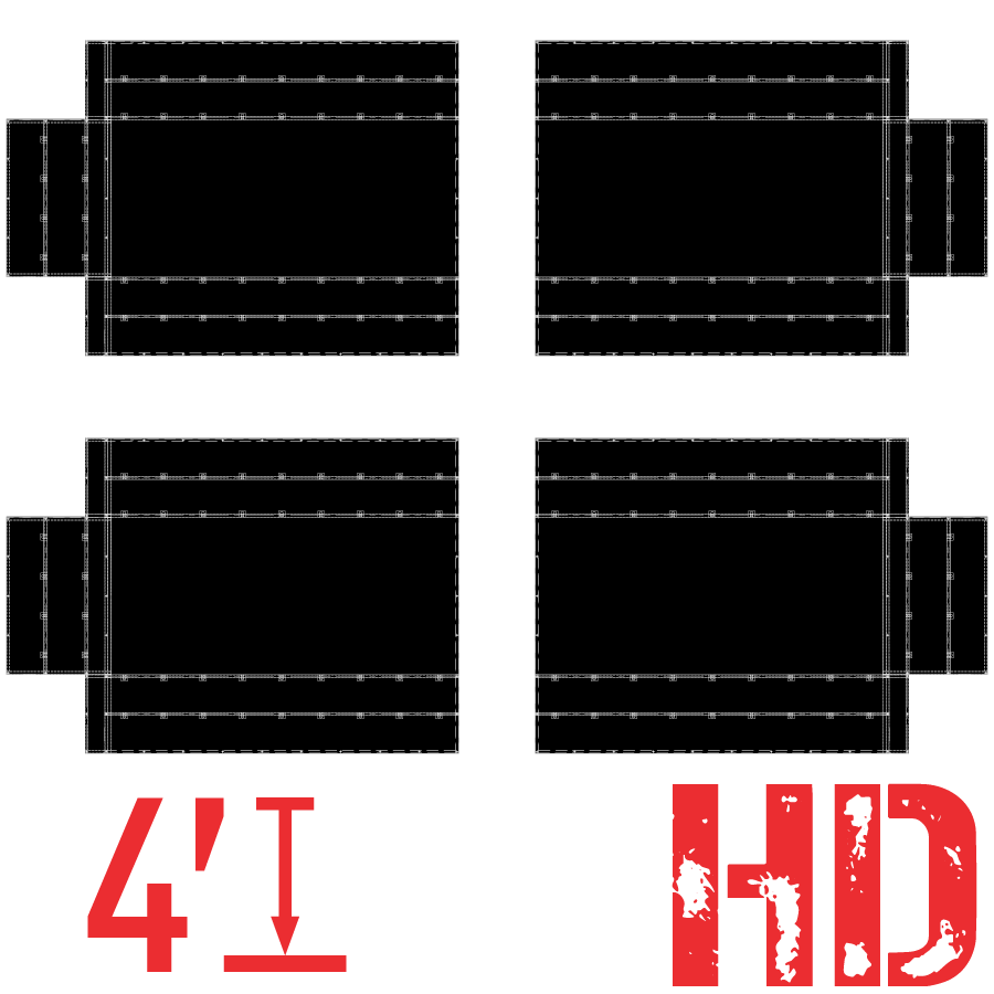 Tast4P Ensemble de 4 bâches en acier robuste