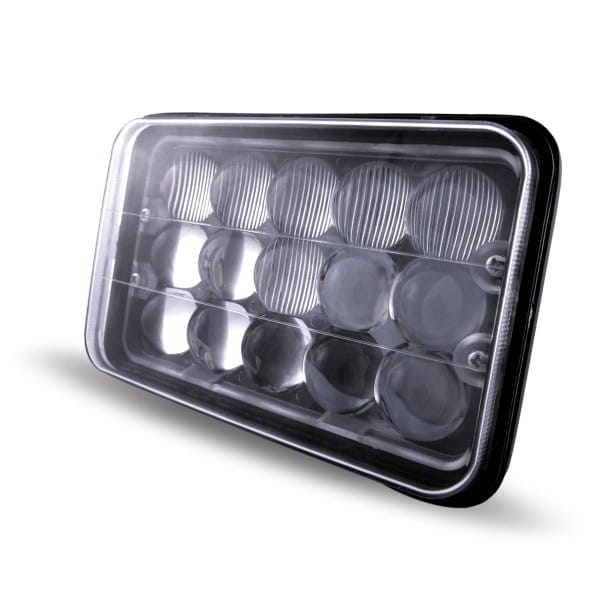 4" x 6" Black Off Road LED Headlight Combination High + Low Beam