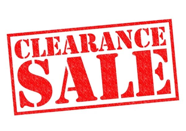 clearance sale