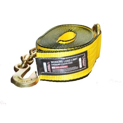 Strap - 3 x 30' with Chain End - Yellow Strap