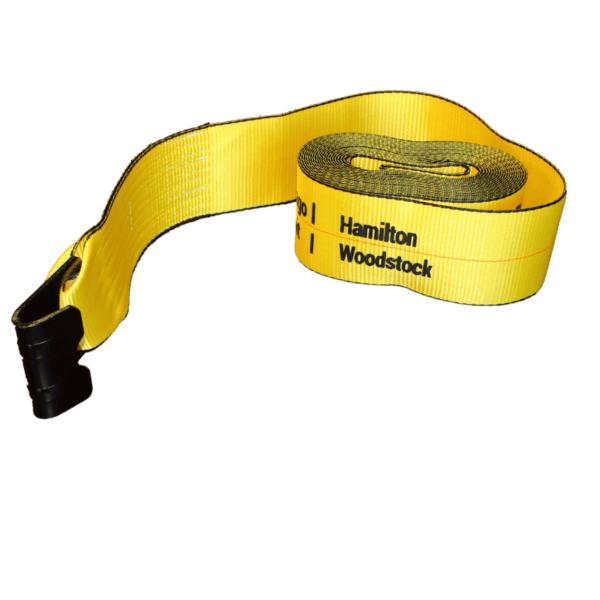 Strap - 3 x 30' with Flat Hook - Yellow Strap