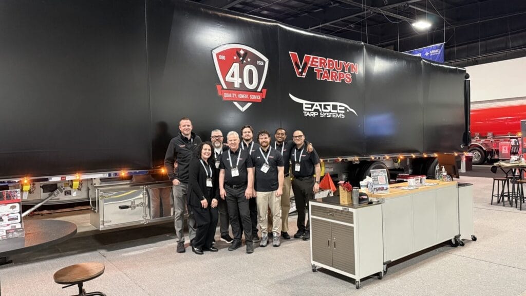 The Verduyn Tarps Team At Their Booth At Truck World